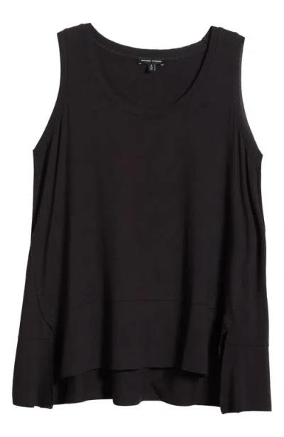 Universal Standard Hudson Liquid Jersey High Low Tank In Black