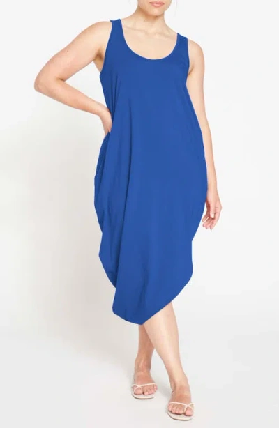 Universal Standard Iconic Geneva Asymmetric Tank Dress In Blue