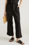 Universal Standard Iris Linen Blend Pull-on Pants In Black