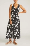 Universal Standard Islet Linen Blend Maxi Dress In Black