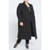 Universal Standard Jackson Tailored Brushed Twill Coat In Black