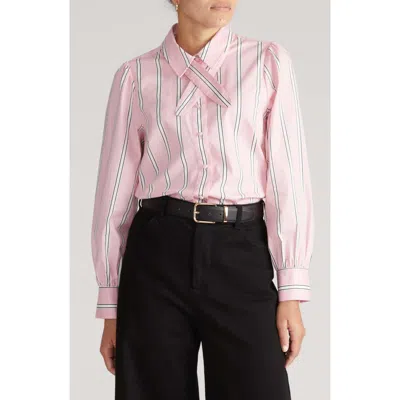 Universal Standard Janet Stretch Poplin Button-up Shirt In Pink