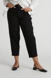 Universal Standard Jennifer Faux Suede Straight Leg Pants In Black