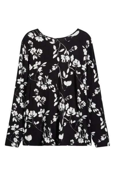 Universal Standard Joan Relaxed Fit T-shirt In Moonlit Garden Print