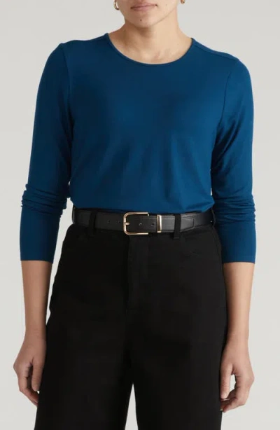 Universal Standard Joan Relaxed Fit T-shirt In Blue