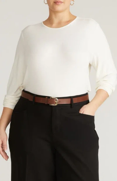 Universal Standard Joan Relaxed Fit T-shirt In White