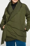 Universal Standard Kanda 2 Wrap Puffer Coat In Evening Forest