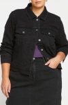 Universal Standard Kelsey Denim Jacket In Black