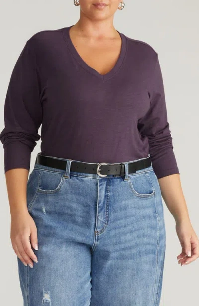 Universal Standard Light As Air Long Sleeve Top In Purple