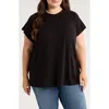 Universal Standard Light As Air Short Sleeve T-shirt In Black