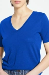 Universal Standard Light As Air V-rex T-shirt In Blue