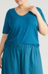 Universal Standard Light As Air V-rex T-shirt In Blue