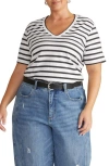 Universal Standard Light As Air V-rex T-shirt In Multi