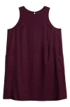 Universal Standard Linen Blend Shift Dress In Elderberry
