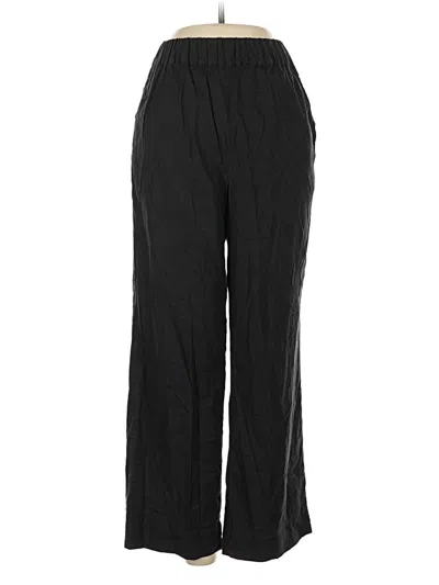 Pre-owned Universal Standard Linen Pants In Black