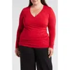 Universal Standard Liquid Cross Front Top In Savvy Red
