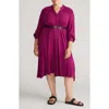 Universal Standard Liquid Long Sleeve Dress In Purple