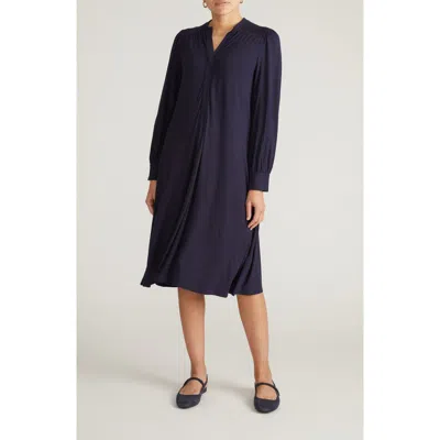 Universal Standard Liquid Long Sleeve Dress In Blue