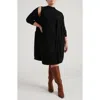 Universal Standard Long Open Front Cardigan In Black