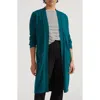 Universal Standard Long Open Front Cardigan In Blue