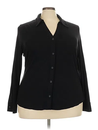 Pre-owned Universal Standard Long Sleeve Blouse In Black