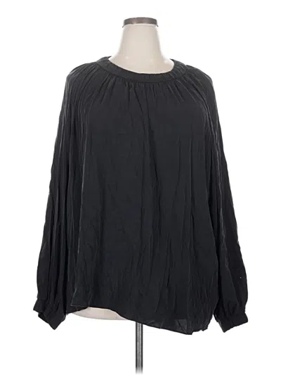 Pre-owned Universal Standard Long Sleeve Blouse In Black