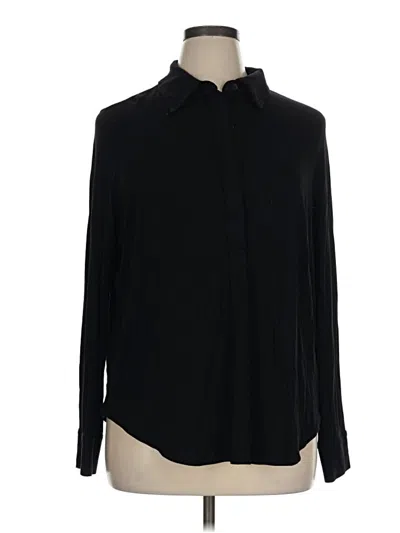 Pre-owned Universal Standard Long Sleeve Blouse In Black