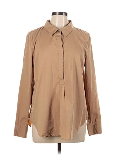 Pre-owned Universal Standard Long Sleeve Blouse In Brown