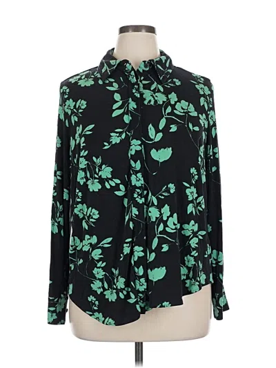 Pre-owned Universal Standard Long Sleeve Blouse In Green