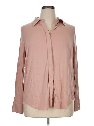 Pre-owned Universal Standard Long Sleeve Blouse In Pink
