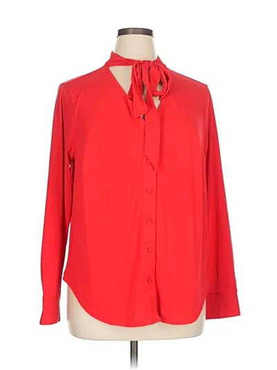 Pre-owned Universal Standard Long Sleeve Blouse In Red