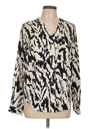 Pre-owned Universal Standard Long Sleeve Blouse In White