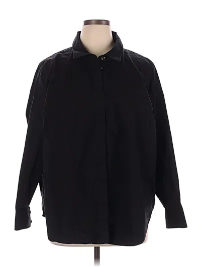 Pre-owned Universal Standard Long Sleeve Button Down Shirt In Black
