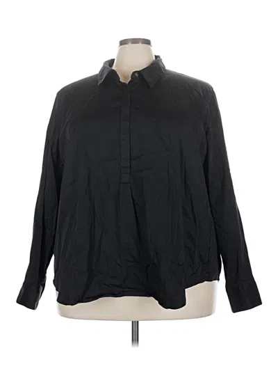 Pre-owned Universal Standard Long Sleeve Button Down Shirt In Black