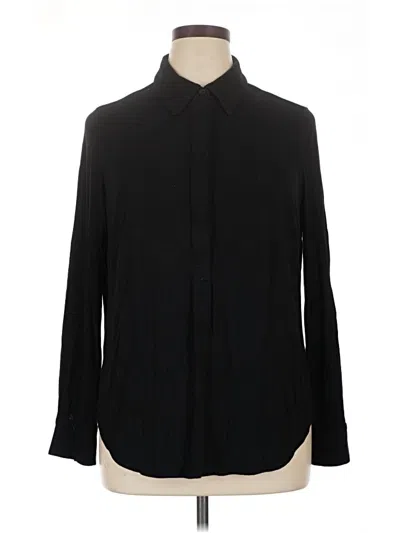 Pre-owned Universal Standard Long Sleeve Button Down Shirt In Black