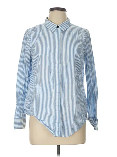 Pre-owned Universal Standard Long Sleeve Button Down Shirt In Blue