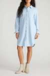 Universal Standard Long Sleeve Check Flannel Shirtdress In Blue