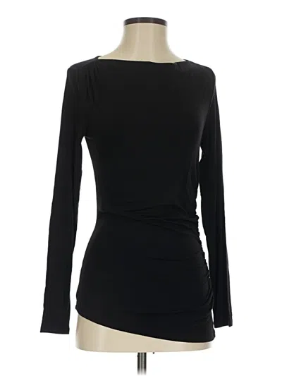 Pre-owned Universal Standard Long Sleeve Top Black Boatneck Tops