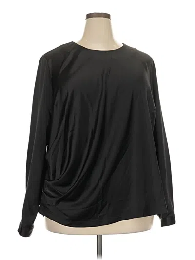 Pre-owned Universal Standard Long Sleeve Top Black Cowl Neck Tops