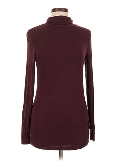 Pre-owned Universal Standard Long Sleeve Top Burgundy Turtleneck Tops