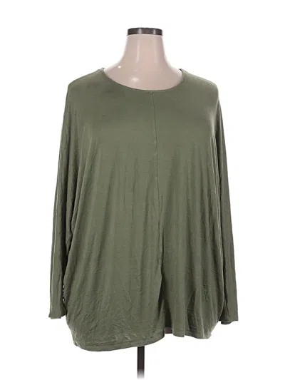 Pre-owned Universal Standard Long Sleeve Top Green Crew Neck Tops