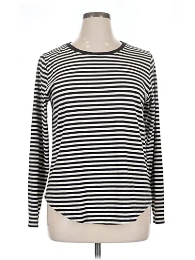 Pre-owned Universal Standard Long Sleeve Top Silver Boatneck Tops