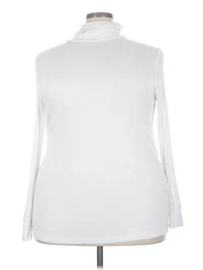 Pre-owned Universal Standard Long Sleeve Top White Turtleneck Tops