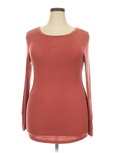 Pre-owned Universal Standard Long Sleeve T-shirt In Burgundy