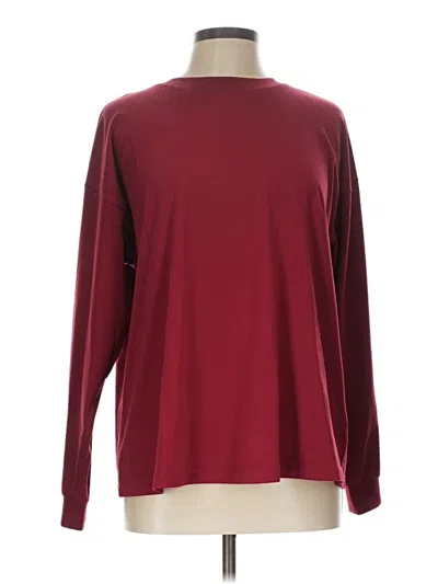Pre-owned Universal Standard Long Sleeve T-shirt In Burgundy