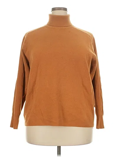 Pre-owned Universal Standard Long Sleeve Turtleneck In Brown