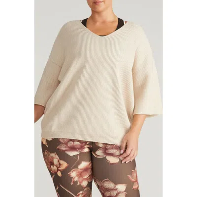Universal Standard Lotus Rib Sweater In Brown