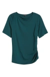 Universal Standard Louise Boatneck Stretch Jersey Top In Forest Green