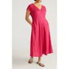 Universal Standard Louvre Tie Back Maxi Dress In Pink