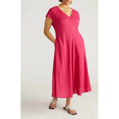 Universal Standard Louvre Tie Back Maxi Dress In Pink
